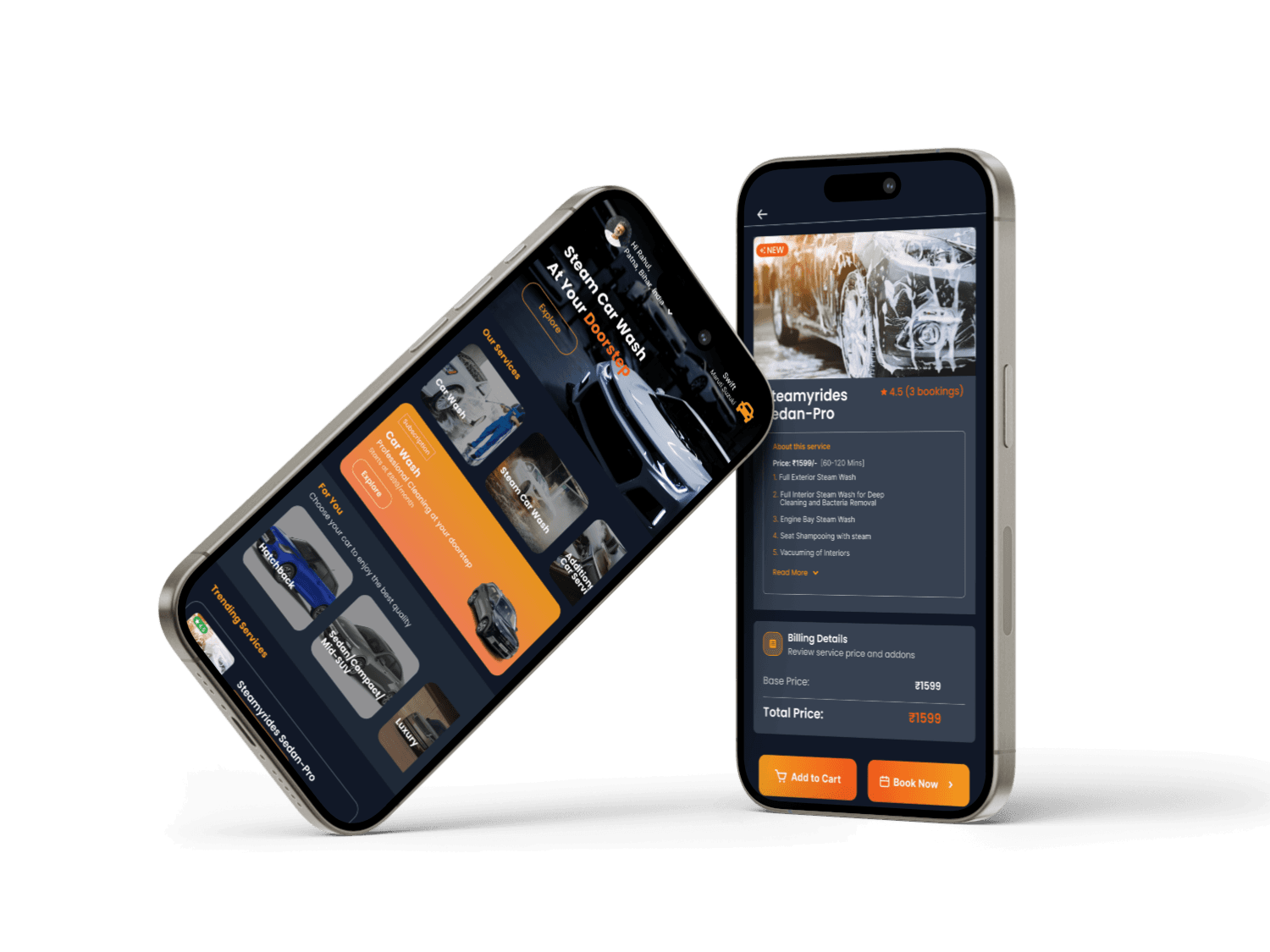 Mobile app dashboard - Car Care in your Pocket